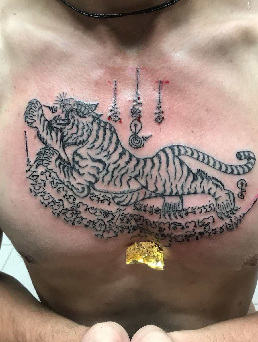 Tiger Yant — Thai tiger tattoo, a traditional tiger Thailand tattoo